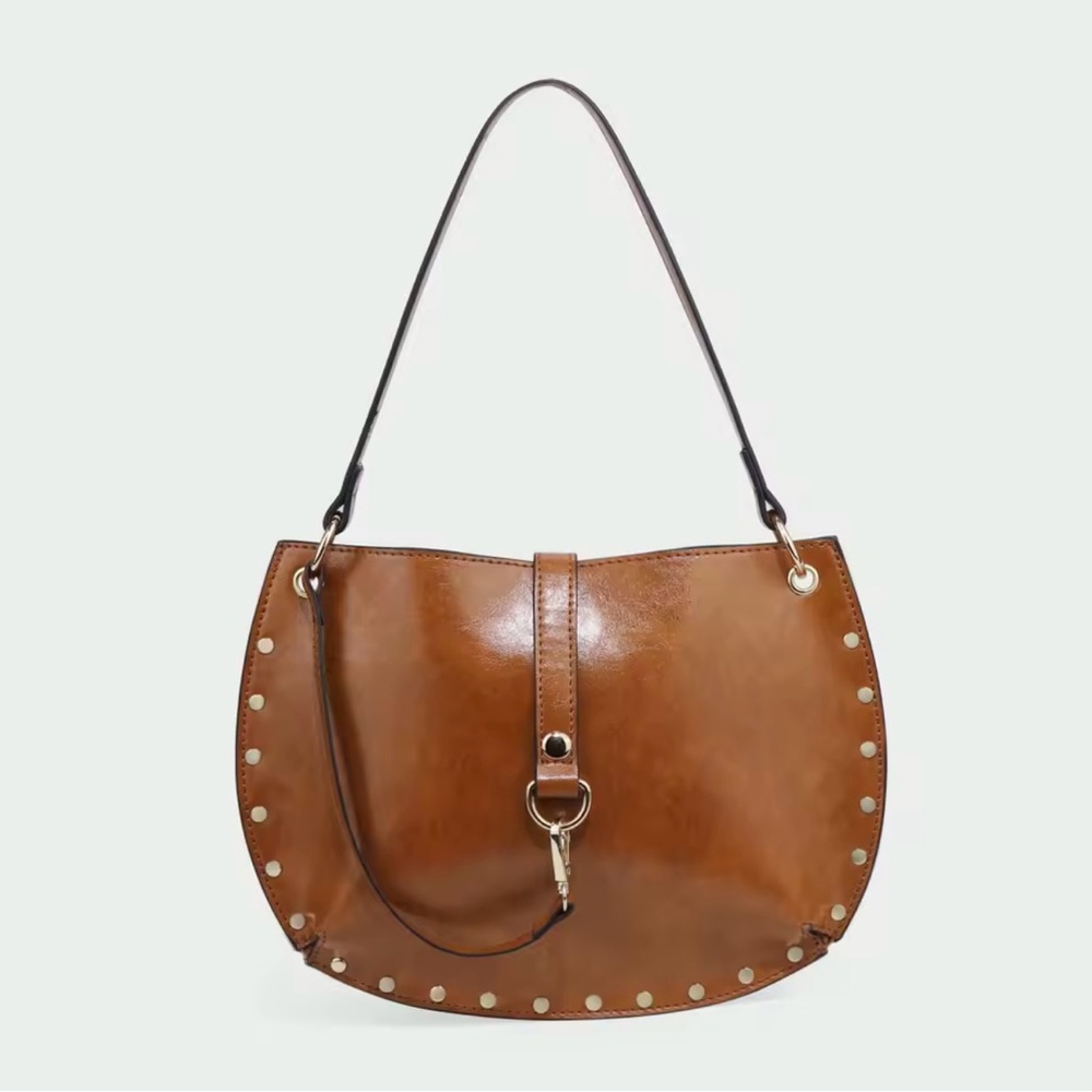Elegant Brown Saddle Women's Bag